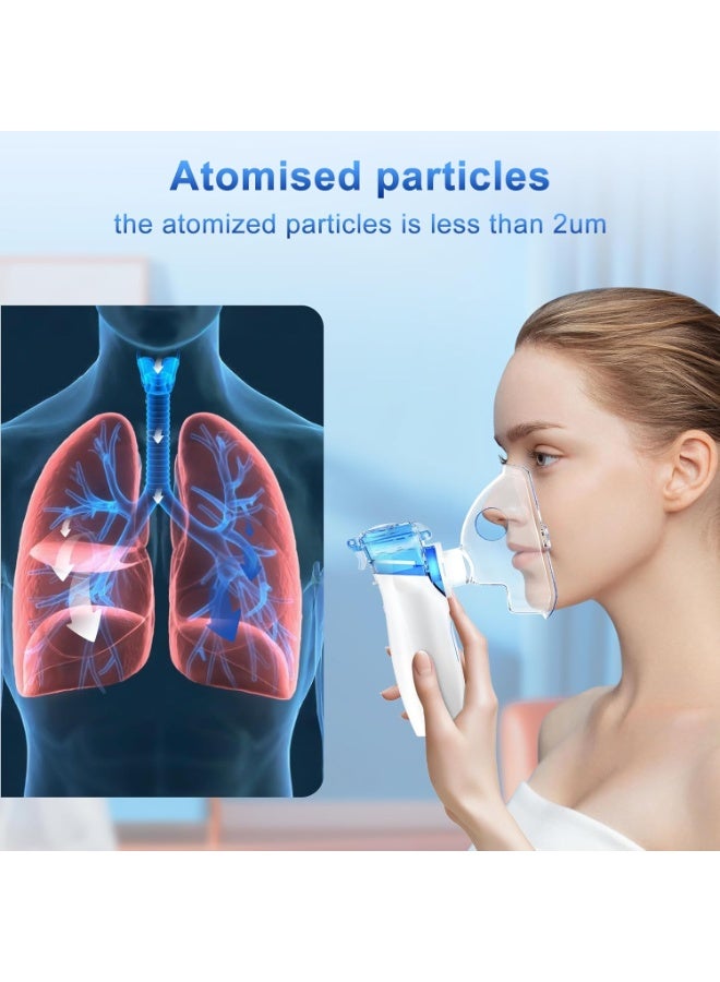 جهاز البخار المتنقل من جيفما للبالغين والاطفال، مرطب صغير بالموجات فوق الصوتية للاستخدام المنزلي والسفر، مع اقنعة وقطع للفم (جهاز استنشاق) - Image 5